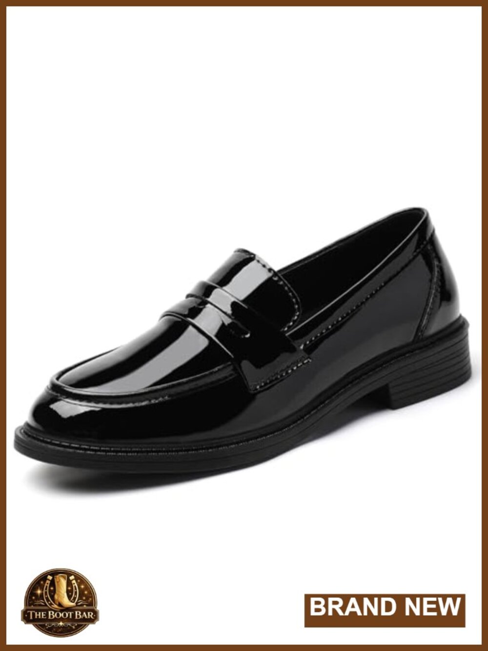 Women's Leather Penny Loafers Memory Foam Slip-On Business Casual Shoes